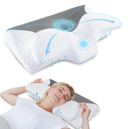 HOMCA Cervical Pillow, Ergonomic Memory Foam Neck 