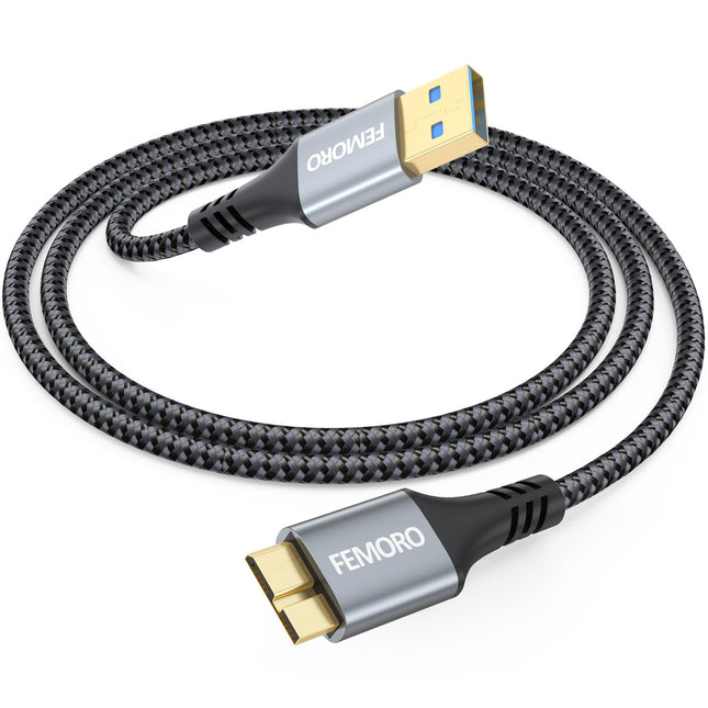 FEMORO Hard Drive Cable 3ft 5Gbps Data Transfer, E
