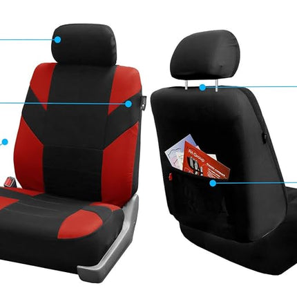 Full Set of Road Master Car Seat Covers, Red