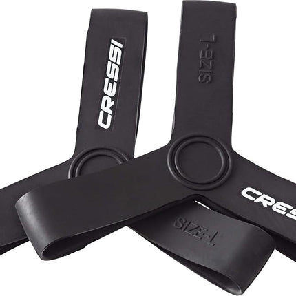Cressi Rubber Fin Keeper, Black, Medium