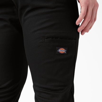 Dickies Mens Skinny Fit Work Pants, Black, 38W x 30L