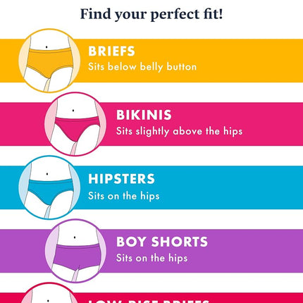 Fruit of the Loom Girls' Seamless Underwear Multipack, Hipster-6 Pack-Assorted
