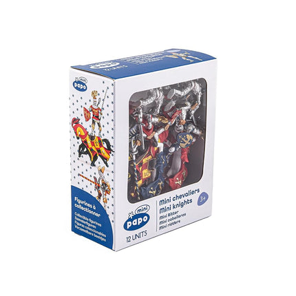 Papo Mini Knights Tube of 12 Figurines, Medieval C