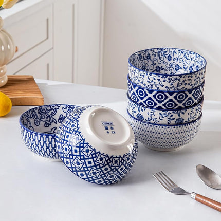Cerkik 23 Oz / 652 ml Ceramic Soup Bowls Set of 6