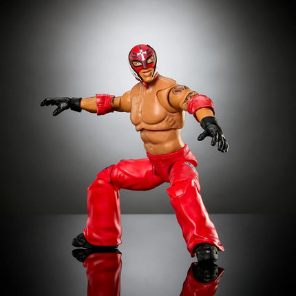 WWE Ultimate Edition Action Figure Rey Mysterio Fan TakeOver Collectible with Interchangeable Accessories, Extra Heads & Swappable Hands, HVV70