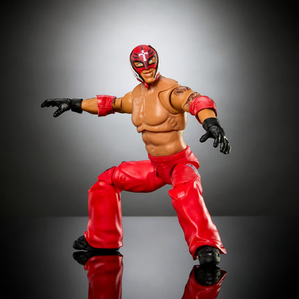 WWE Ultimate Edition Action Figure Rey Mysterio Fan TakeOver Collectible with Interchangeable Accessories, Extra Heads & Swappable Hands, HVV70