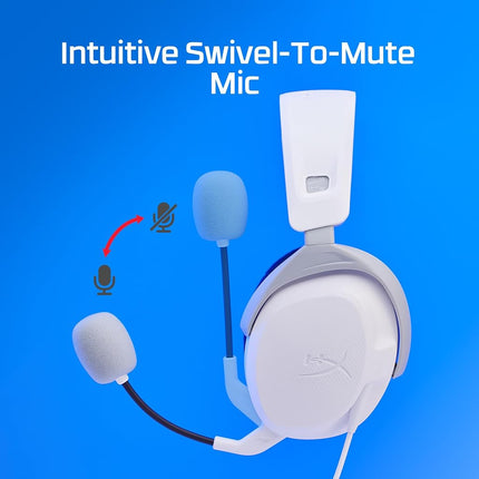 HyperX Cloud Stinger 2 – Casque gaming pour PlayStation | Confort signature | Serre-tête réglable | Filaire | Blanc