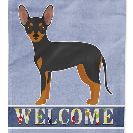 Caroline's Treasures CK3672GF Bandera de jardín Prague Ratter Welcome, pequeña, multicolor