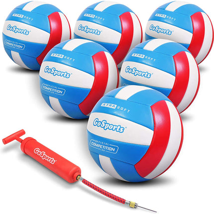 GoSports 6 Pack Soft Touch Recreational Volleyball