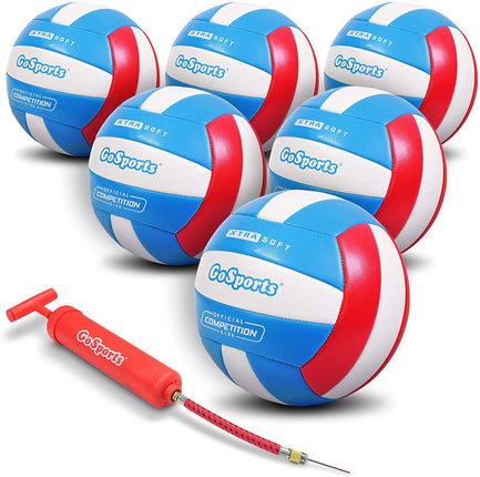 GoSports 6 Pack Soft Touch Recreational Volleyball