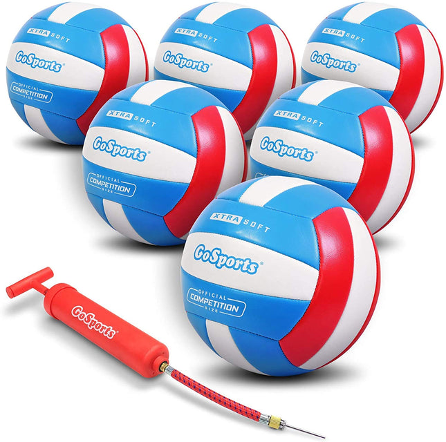 GoSports 6 Pack Soft Touch Recreational Volleyball