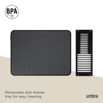 Umbra Udry Drying Rack Mat, Black