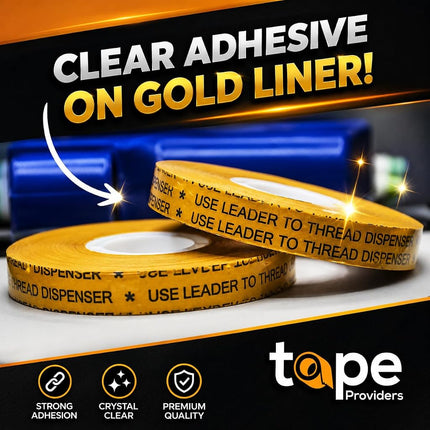 WOD Tape (0.6cm in. - Pack of 6) - General Purpose ATG Tape, Adhesive Transfer Tape Glider Refill Rolls Clear Adhesive on Gold Liner (Acid Free) - 0.6cm Wide x 36 yds.
