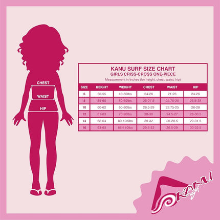 Kanu Surf Girls' Reese UPF 50 Beach Sport Criss-Cross One Piece Swimsuit, Reese Purple, 12