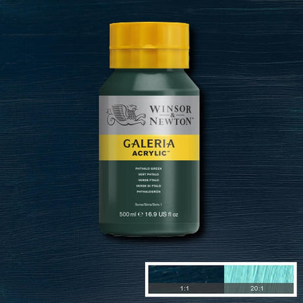 Winsor & Newton, Galeria Acrylic, Phtalo Green, 500ml
