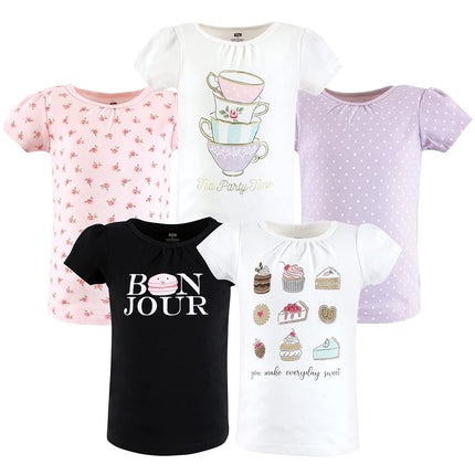 Hudson Baby T-shirts à manches courtes unisexe pour bébé, motif Tea Party de la boulangerie, 12-18 mois