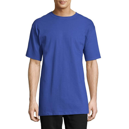 Hanes Men's Tall Short Sleeve Beefy-T, Deep Royal, 4X-Large/Tall (Pack of 2)