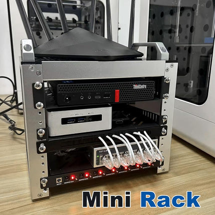 GeeekPi 4U Server Cabinet, 10 inch Server Rack for Network, Audio, and Video Equipment, DeskPi RackMate T0 Rackmount Case