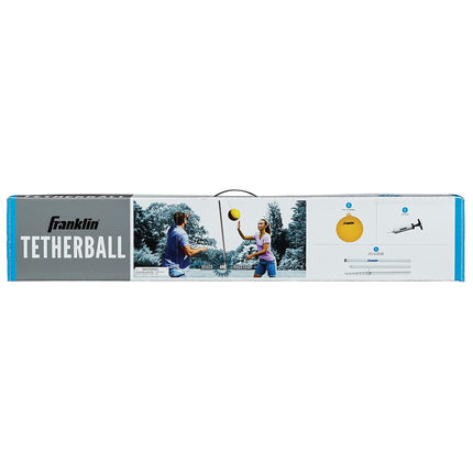 Franklin Sports Set de Lucha con Cuerda y Pelota - Set Completo de Lucha con Cuerda y Pelota con Palo de 2.4 m, Cuerda + Pelota Incluidos - Kit Portátil de Acero para Patio y Playa con Bolsa de Transporte - Recreativo, Blanco
