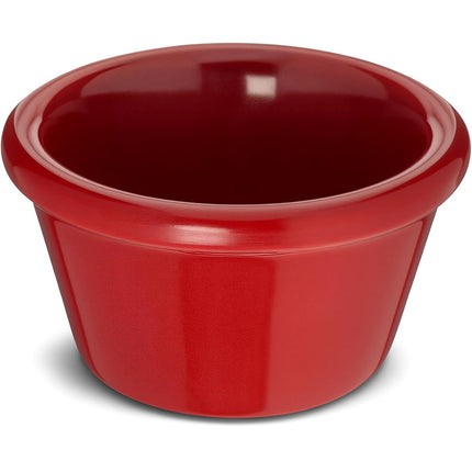 Carlisle FoodService Products Vaso de salsa tipo ramequín liso para restaurantes, cafeterías y comida rápida, plástico, 2 onzas, rojo Roma, (paquete de 72)