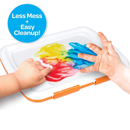 Crayola Washable Finger Paint Station, Less Mess Finger Paints for Toddlers, Kids Gifts for Holiday