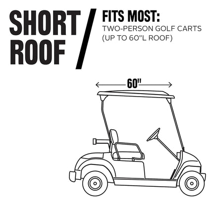 Classic Accessories 4010579-SSI Fairway Golf Cart Quick-Fit Cover Short Roof - Black - multi, N/A