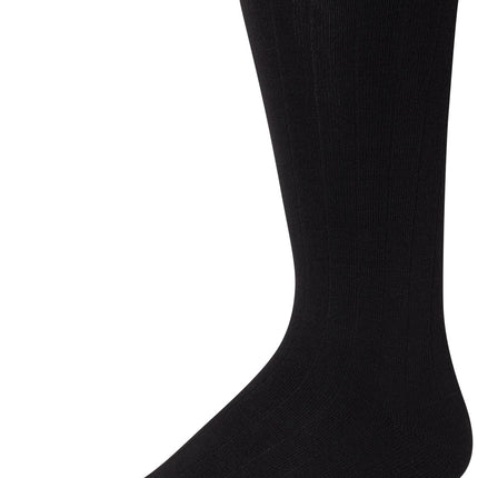 Nautica Men�s Dress Socks � Patterned Crew Socks (10 Pack), Black Rib, 6-12.5