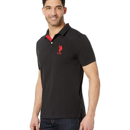 U.S. Polo Assn. Men's Short-Sleeve Polo Shirt with Applique - Black - XL