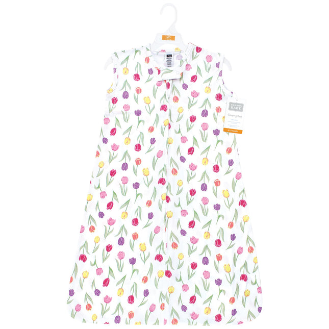 Saco de dormir, manta, arrullo sin mangas de algodón unisex Hudson Baby, diseño Spring Tulips, 18-24 meses