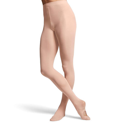 Bloch Dance Girls Contour Soft Adaptatoe Tights, Salmon, Child-Medium