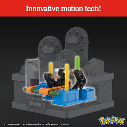 MEGA Pokémon Building Toys Set Mini Motion Dugtrio with 350 Pieces, Pop Up Motion, 5 Inches Tall, for Adult Collectors, HTH73