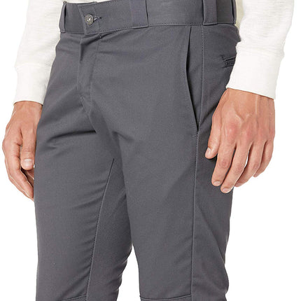 Dickies Pantalón de trabajo ajustado de rodilla doble para hombre, color carbón, 36W x 32L