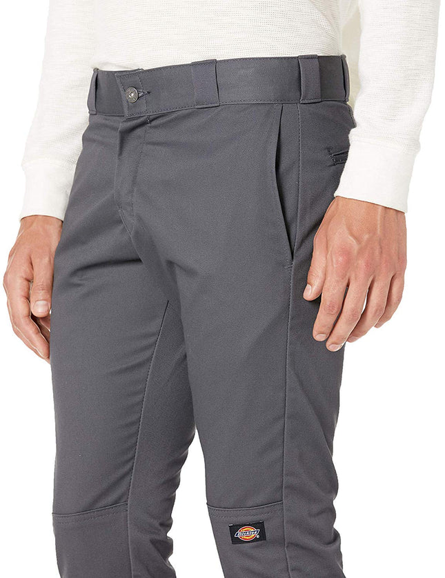 Dickies Men's Skinny-Straight Double Knee Work Pant, Charcoal, 38W x 32L