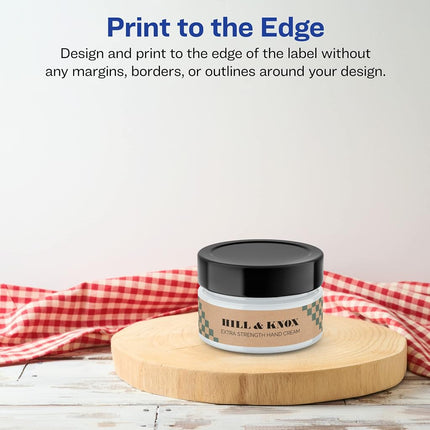 Avery Kraft Brown Rectangle Labels with Sure Feed, 1" x 3", 240 Kraft Brown Labels, Print-to-The-Edge, Laser/Inkjet Printable Labels