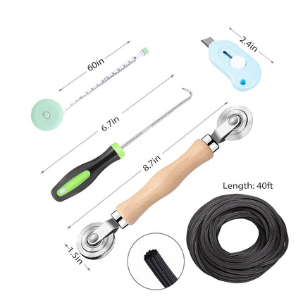 Windows Screen and Screen Door Repair Kit - 48"x118" Fiberglass Mesh Gray with Rolling Tool/Hook/Ruler/Cutter/Spline - Window Screen & Sliding Screen Door Replacement for Windows, TOOLTRIZ