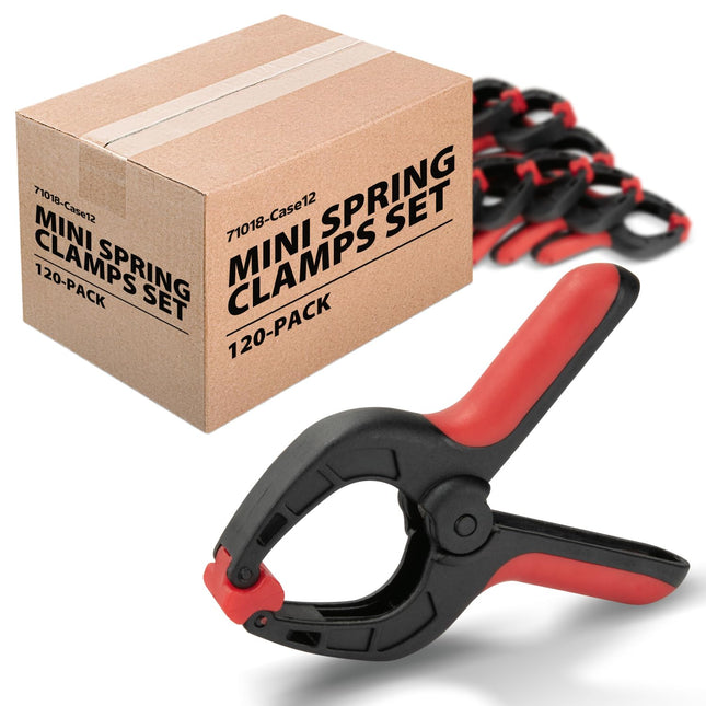 POWERTEC 71018-Case12 Mini Spring Clamps Set, Case