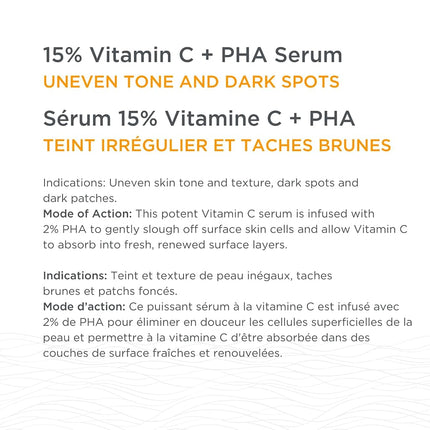 NEOSTRATA 15% Vitamin C Face Serum, PHA + Green Tea Brightening Serum, 0.5 fl. oz.