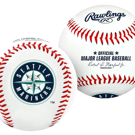Jarden Sports Licensing Rawlings MLB Seattle Mariners Team Logo Baseball, White, 1
