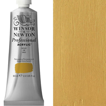 Winsor & Newton 2320283 Professional Acrylic Colour, Gold, 60 ml