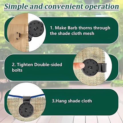 JOYSAND 50 Pack Shade Cloth Clips, Sun Shade Net Clip, Fabric Clips, Round Plastic Heavy Duty Lock Grip for Anti Bird Netting, Gardening & Windproof Awning Clamp
