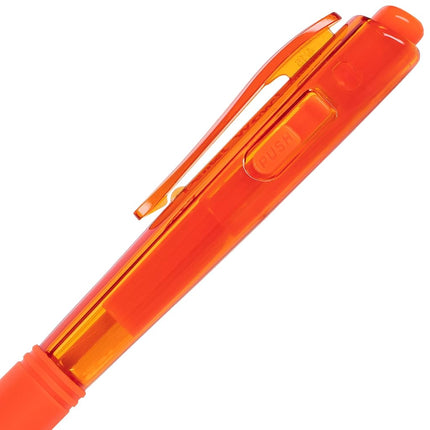 Pentel BK440 Retractable Ballpoint Pen and Ergonomic Triangular Grip Zone Pack of 12 Orange