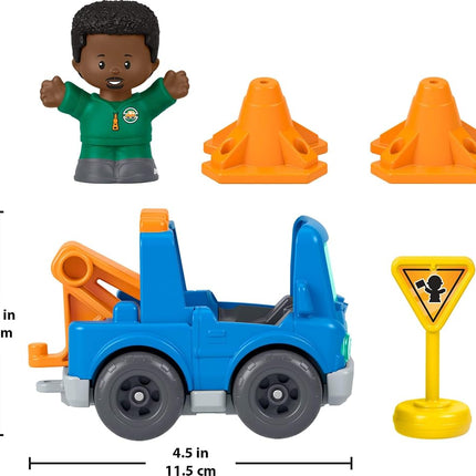 Fisher-Price Little People Roadside Tow & Go Figure & Vehicle Set