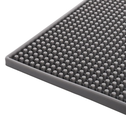 Tebery 3 Pack Rubber Bar Mat 18 x 12, Thick Durable and Stylish Bar Service Spill Mat. Non Slip, Non-Toxic, Grey Service Mat for Coffee, Bars, Restaurants Counter Top