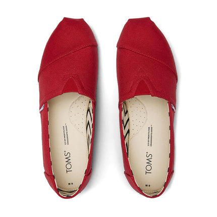 TOMS Alpargata Canvas Shoes - Elastic Gore Fit, Flexible Outsole, Timeless Style, Impactful Purchase Red