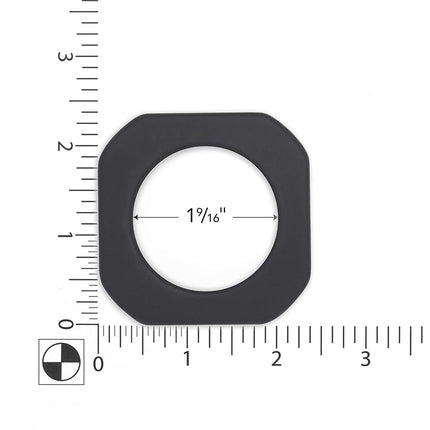 Dritz 1-9/16-Inch Inner Diameter Plastic Square Curtain Grommets, Pack of 8, Matte Black