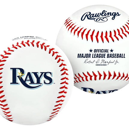 Jarden Sports Licensing Rawlings MLB Tampa Bay Rays Baseball avec logo de l'équipe, officiel, blanc