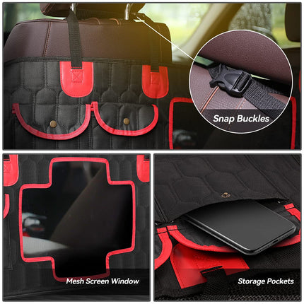 Housse de siège arrière DNA Motoring PETM-001 pour chien 100 % étanche, résistante aux rayures, hamac antidérapant, très durable, style banquette, protection de siège pour animaux de compagnie, compatible avec les voitures, les camions et les SUV.