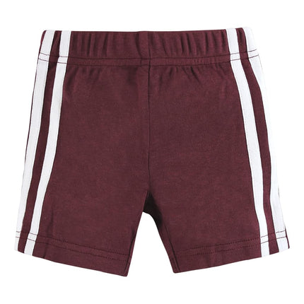 Pantalones cortos de bebé unisex Hudson Baby, paquete de 4, borgoña y azul marino, de 6 a 9 meses