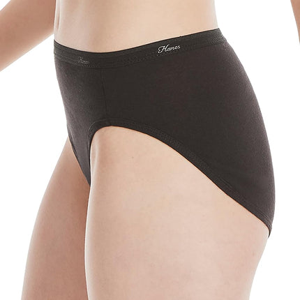 Hanes Women's 10 Pack Cotton Hi Cut Panty - Multi -