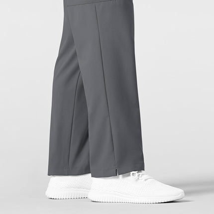WonderWink Men's Flat Front Cargo Pocket Pant, Pewter, Medium Tall